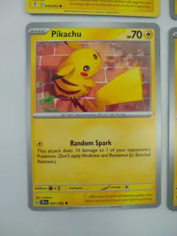 Pokemon Pikachu Card Lot Near Mint 4x Bundle Basic Lightning Cards - Image 4