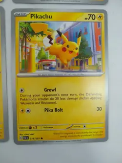 Pokemon Pikachu Card Lot Near Mint 4x Bundle Basic Lightning Cards - Image 5