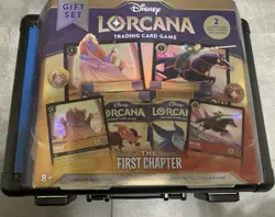 Disney Lorcana Trading Card Game Gift Set Box Oversized Foil Cards Hades Mulan - Image 1