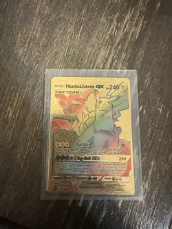 Pokemon TCG Pikachu & Zekrom GX TAG TEAM Secret Rare Holo Card 240 HP 184/181 - Image 1