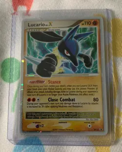 AUTHENTIC 2007 Pokemon Card Lucario LV.X (Diamond & Pearl Black Star Promo 12) - Image 3