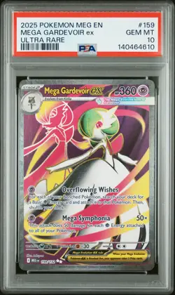 Pokemon Card Mega Gardevoir EX 159/132 Ultra Rare PSA 10 Meg En-mega Evolution - Image 1