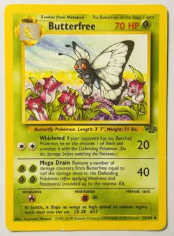 Butterfree 33/64 Jungle WOTC Uncommon LP-MP Pokemon Card SEE DESCRIPTION - Image 1