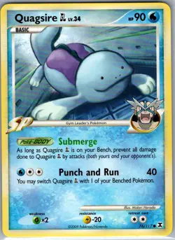Quagsire GL 76/111 Non Holo Rising Rivals - Pokemon Card - NM - Image 1