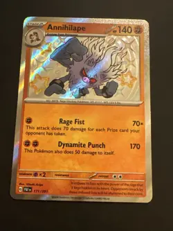 Annihilape Holo Shiny Rare Pokemon TCG Card Paldean Fates 171/091 - Image 2