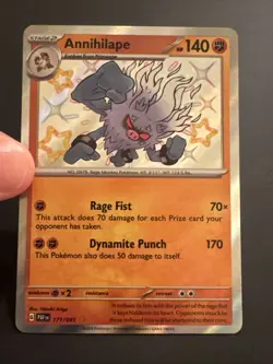 Annihilape Holo Shiny Rare Pokemon TCG Card Paldean Fates 171/091 - Image 3