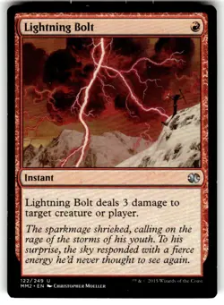 MTG Magic the Gathering Lightning Bolt (122/265) Modern Masters 2015 NM/LP - Image 1