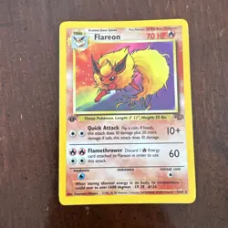 Pokemon Flareon (3) 1st Edition Holo Holo Rare Jungle 03/64 MP - Image 2