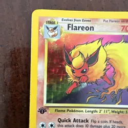 Pokemon Flareon (3) 1st Edition Holo Holo Rare Jungle 03/64 MP - Image 4