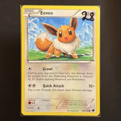 Eevee - 89/116 - Plasma Freeze - Pokemon - Common - Damaged - Image 3