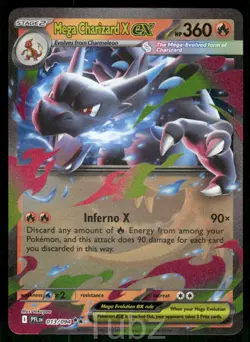 Mega Charizard X ex 013/094 Double Rare Phantasmal Flames Pokemon Near Mint - Image 1