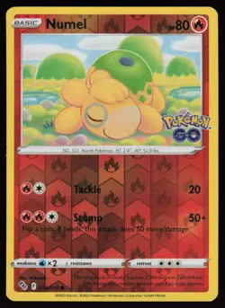 NUMEL 013/078 COMMON POKEMON GO POKEMON REVERSE HOLO NM/M - Image 1