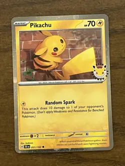 Pikachu (Pokemon Day 2026) 051/162 Cosmo Holo Pokemon NM 4 of 5 - Image 1