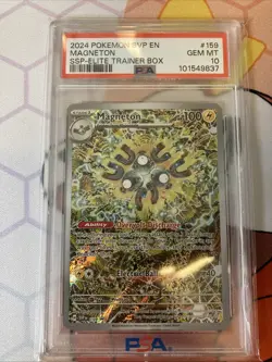 2024 POKEMON SVP EN-SV BLACK STAR PROMO #159 MAGNETON PSA 10 Surging Sparks - Image 1