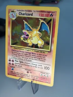 Charizard 4/102 Holo Rare Base Set Unlimited Pokemon LP+ EXC Very Clean Copy 🔥 - Image 3