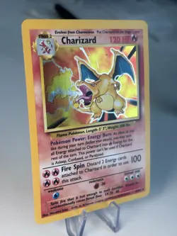Charizard 4/102 Holo Rare Base Set Unlimited Pokemon LP+ EXC Very Clean Copy 🔥 - Image 4
