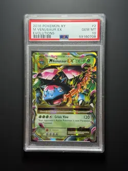 2016 POKEMON XY EVOLUTIONS #2 M VENUSAUR EX PSA 10 - Image 1