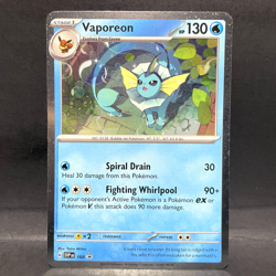 2025 POKEMON SCARLET & VIOLET VAPOREON SVP 168 BLACK STAR PROMO - Image 1