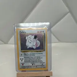 Pokemon TCG Clefairy Holo Rare Base Set Unlimited 5/102 40HP EN 1999 - Image 1