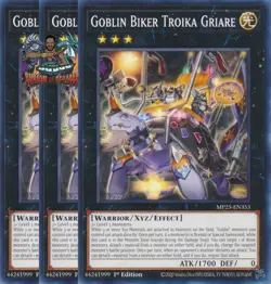 Yugioh! 3x Goblin Biker Troika Griare MP25-EN353 Common 1st Ed NM - Image 1