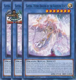 Yugioh! 3x Saffira, Divine Dragon of the Voiceless Voice MP25-EN352 Common NM - Image 1