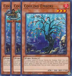 Yugioh! 3x Cooling Embers MP25-EN351 Common 1st Ed NM - Image 1