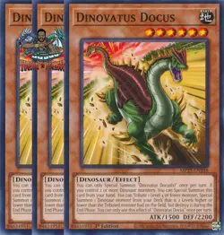 Yugioh! 3x Dinovatus Docus MP25-EN348 Common 1st Ed NM - Image 1