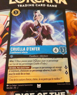 LORCANA TRADING CARD GAME TCG DISNEY CHAPITRE 2 CARTE CRUELLA 145/204 FR NM - Image 1