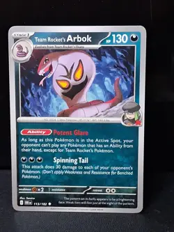 113/182 Team Rocket's Arbok : Uncommon Card :Destined Rivals :Pokemon TCG - Image 1
