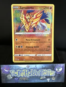 Pokemon Card ZAMAZENTA 102/185 Vivid Voltage Amazing Rare Near Mint - Image 1