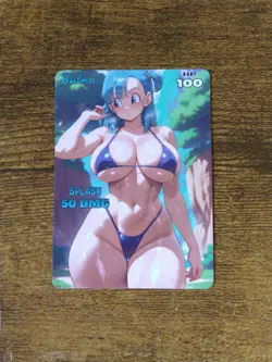 Beautiful Waifu Card - Bulma Lake - Goddess ACG Custom DIY Fan Art Card - Image 1