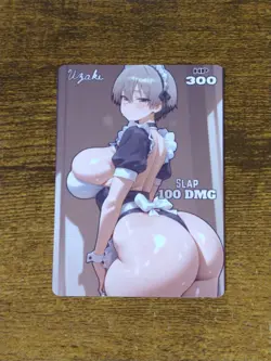 Pretty Waifu Card - Uzaki Maid - Goddess ACG Custom DIY Fan Art Card - Image 1