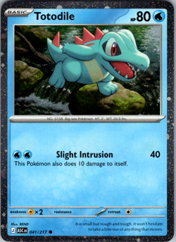 Totodile (Cosmos Holo) Common Miscellaneous Cards & Products 041/217 NM - Image 1