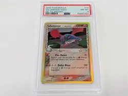 PSA 8 Salamence Holo 14/113 EX Delta Species 2005 Pokemon Card NM-MT Fire Metal - Image 1