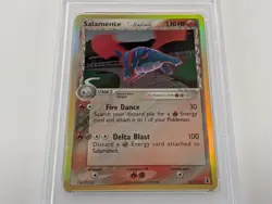 PSA 8 Salamence Holo 14/113 EX Delta Species 2005 Pokemon Card NM-MT Fire Metal - Image 2