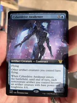 Cyberdrive Awakener #48 Commander Kamigawa: Neon Dynasty Regular Rare Ext. Art - Image 1