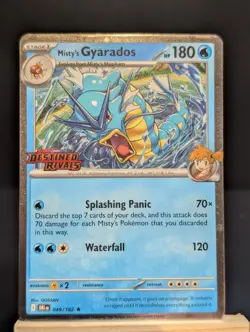 Pokemon TCG Misty’s Gyarados 049/182 Sv10 Destined Rivals Holo NM+ Prerelease - Image 1