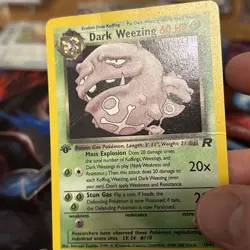 Pokemon Dark Weezing 14 Holo Rare Team Rocket 14/82 1st Edition Condition HP 🔥 - Image 3