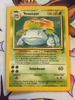 Pokemon TCG Base Set 2 Venusaur Holo Rare Lightly Played LP English WOTC - Image 2