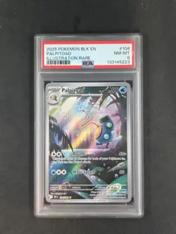 2025 POKEMON BLK EN-BLACK BOLT ILLUSTRATION RARE #104 PALPITOAD PSA 9 - Image 1