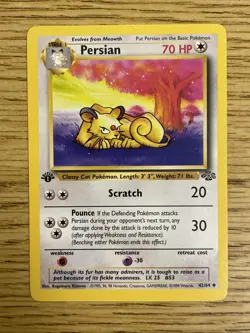 Pokemon TCG Persian Jungle 42/64 Regular 1st Edition Uncommon - Image 3
