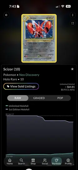 Pokemon Scizor Holo Rare 10/75 Neo Discovery Set Vintage 2001 - Image 4