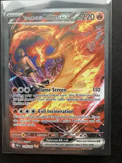 Team Rocket's Moltres ex 229/182 Special Illustration Rare - Pokemon DRI SV10 - Image 1
