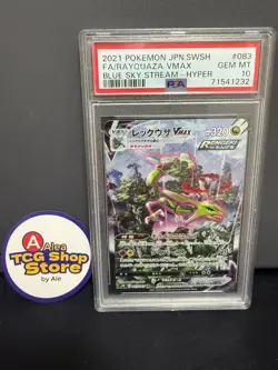 pokemon card Rayquaza VMAX (s7R 083/067) Blue Sky Stream Japanese PSA 10 - Image 1