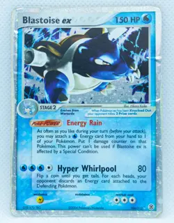 BLASTOISE EX 104/112 Ultra Holo Rare Ex Fire Red Leaf Green - Pokemon Card 2004 - Image 1