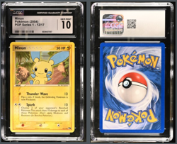 CGC 10 GEM MINT Minun POP Series 1 12/17 Non-Holo Graded Pokemon Card - Image 1
