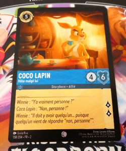 LORCANA TRADING CARD GAME TCG DISNEY CHAPITRE 2 CARTE COCO LAPIN 158/204 FR NM - Image 1