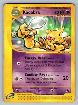 Kadabra 84/165 Uncommon Expedition Base Set Pokemon Moderately Played - Image 1