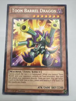 Toon Barrel Dragon Dimension of Chaos DOCS-EN038 Rare Yugioh Lightly Played - Image 1