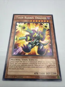 Toon Barrel Dragon Dimension of Chaos DOCS-EN038 Rare Yugioh Lightly Played - Image 2